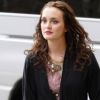 Leighton Meester sur le tournage de Gossip Girl le 10 août 2011 à New York