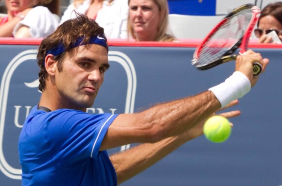 Roger Federer a bien négocié son entrée en lice au second tour du Rogers Masters, l'Open du Canada où il fut finaliste l'an passé, mercredi 10 août 2011.