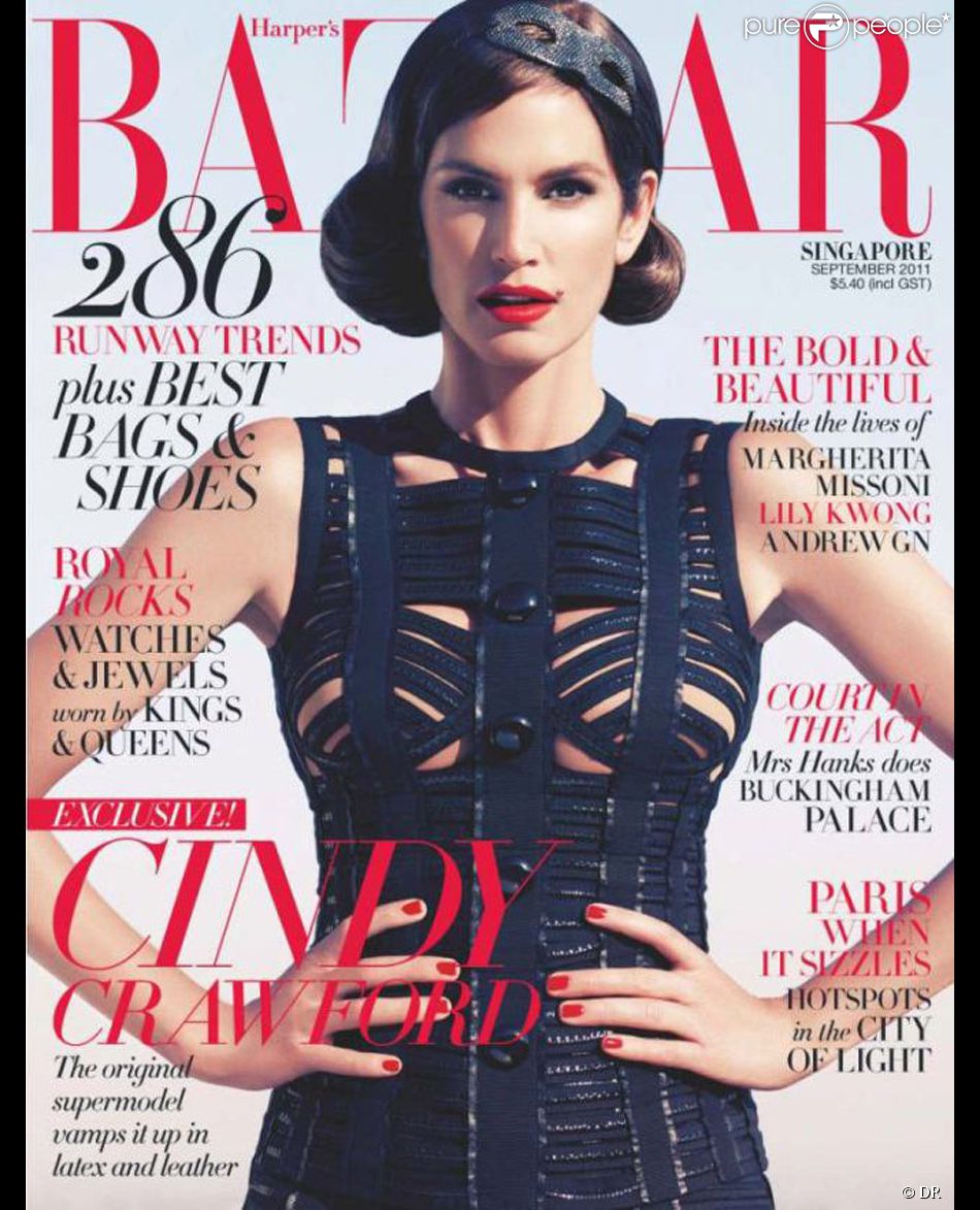 Cindy Crawford pour Harper's Bazaar Singapore, septembre 2011 - Purepeople