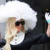 Lady Gaga à la sortie de son hôtel de Manhattan à New York, le 18 août 2011.  