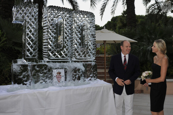 Charlene et Albert de Monaco à l'occasion du 100e anniversaire du Golf Club de Monte-Carlo, le 27 août 2011