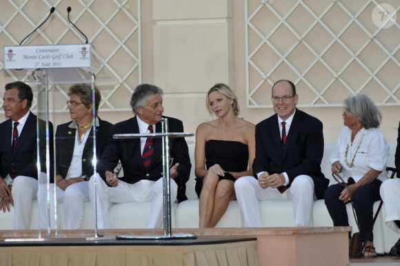 Charlene et Albert de Monaco à l'occasion du 100e anniversaire du Golf Club de Monte-Carlo, le 27 août 2011