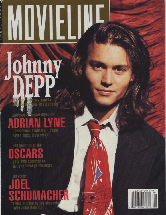 Avril 1993 : l'acteur Johnny Depp est loin de faire ses 30 ans, en couverture de MovieLine.