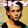 Johnny Depp, l'idole des ados américaines, pose en couverture du magazine Sky. Juin 1990.