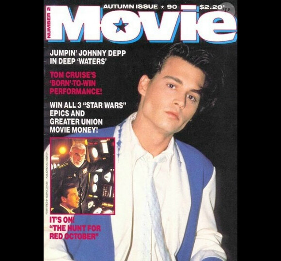 Johnny Depp, en couverture du magazine Movie. Automne 1990.