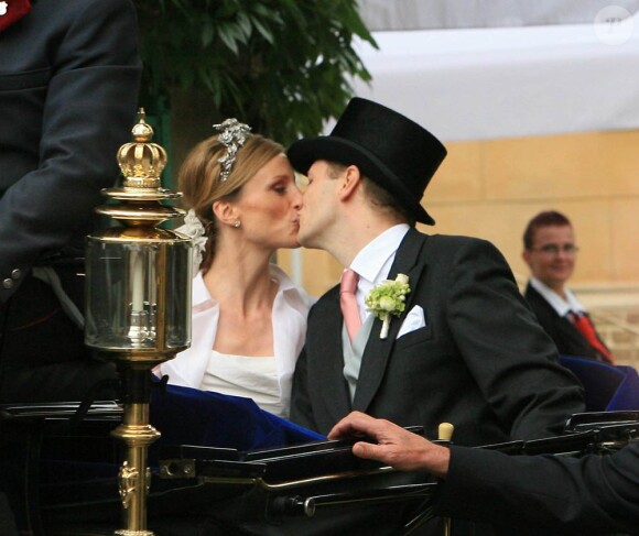 Mariage religieux du prince Georg Friedrich de Prusse et de la princesse Sophie d'Isenburg à l'église de la Paix (Friedenskirche) de Potsdam, le 27 août 2011.