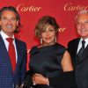 Tina Turner et son compagnon Erwin Bach, ici en présence du CEO et président de Cartier International Bernard Fornas, ont assisté au vernissage de l'exposition Cartier intitulée Cartier Time Art le 31 août 2011 