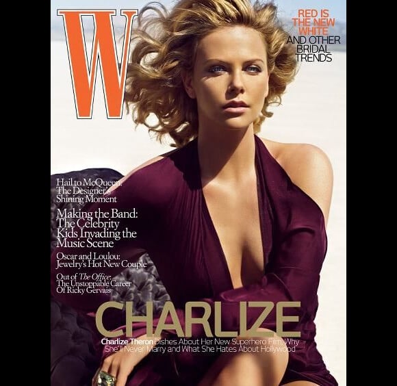 La superbe Charlize Theron en couverture du magazine W de juin 2008.