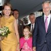 La princesse Elisabeth de Belgique, 9 ans, inaugurait un hôpital pour enfants à son nom le mercredi 7 septembre 2011, à Gent, entourée de ses parents le prince Philippe et la princesse Mathilde.