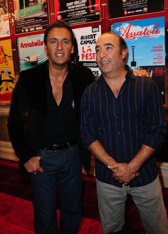 Dany Brillant et Roland Marchisio lors de la conférence de presse des théâtres privés, le jeudi 8 septembre 2011.