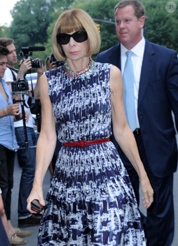 Anna Wintour au défilé des collections printemps-été 2012 de Marchesa lors de la Fashion Week new-yorkaise le 13 septembre 2011