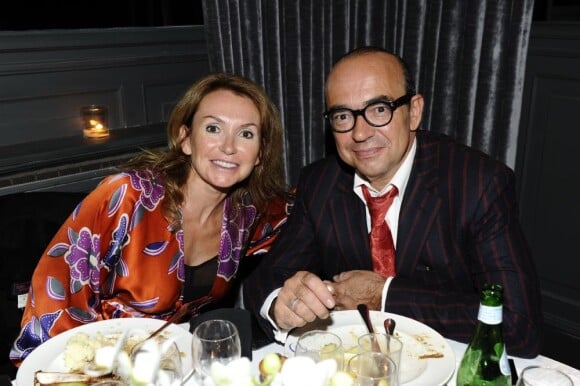 Karl Zéro et son épouse Daisy d'Errata lors de la soirée blanche chez Castel du 8 septembre 2011 à Paris