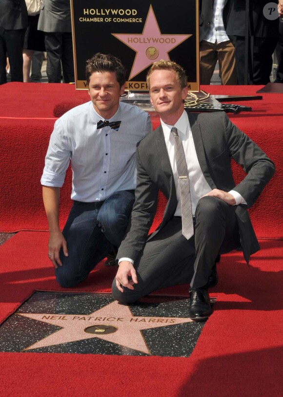 Neil Patrick Harris reçoit son étoile sur Hollywood Boulevard, le 15 spetembre 2011. Ici avec son compagnon David Burtka.