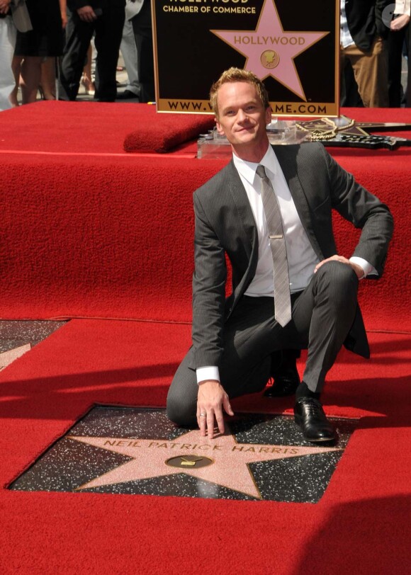 Neil Patrick Harris reçoit son étoile sur Hollywood Boulevard, le 15 spetembre 2011.