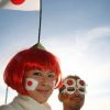 L'équipe japonaise a pu compter sur de nombreux fans venus de tous les horizons... Seul impératif : aroborer un rond rouge sur un fond blanc, quelque soit la manière !