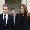 Carla-Bruni Sarkozy et son mari Nicolas Sarkozy ont accueilli les visiteurs des Journées du Patrimoine le samedi 17 septembre 2011