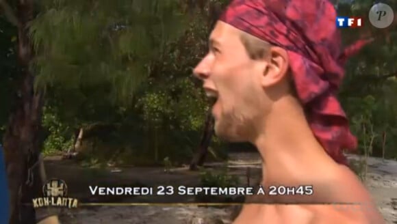 Maxime heureux dans Koh Lanta, vendredi 23 septembre sur TF1.