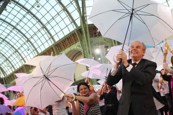 Frédéric Mitterrand à l'inauguration de la fête de la danse au Grand Palais, à Paris, le 23 septembre 2011.