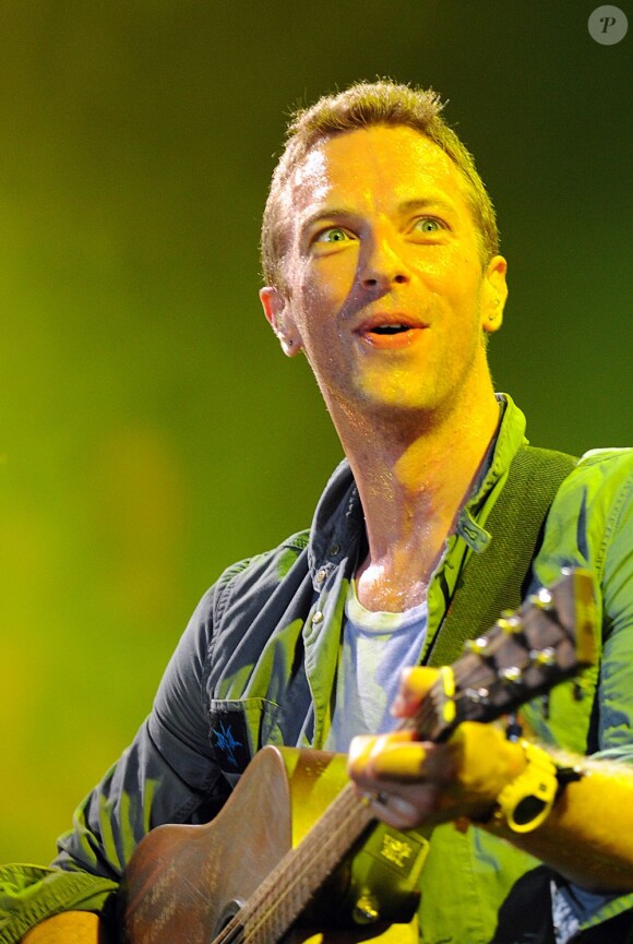 Chris Martin de Coldplay à Chicago en août 2011