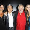 Kenzo, Pierre Richard, sa femme (à gauche) et Cristiana Arcangeli à la soirée organisée par la Brésilienne pour le lancement de sa  nouvelle gamme de cosmétiques à L'Arc à Paris, le 1e octobre 2011