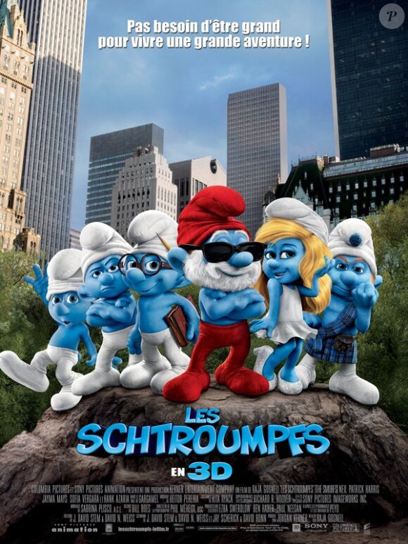 L'affiche des Schtroumpfs, sorti dans les salles le 3 août 2011