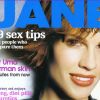 C'est une Hilary Swank aux cheveux courts qui pose en couverture du numéro d'octobre 2001 du magazine Jane.