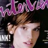 Hilary Swank pose en couverture d'Interview pour son numéro d'avril 2000.