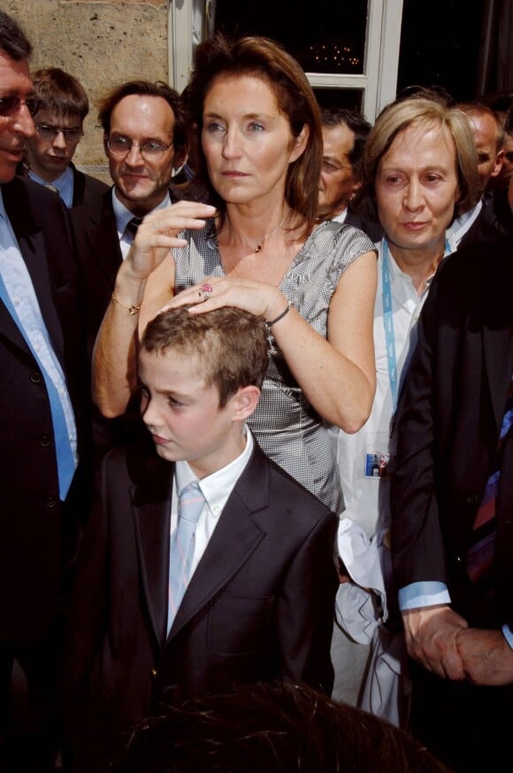 Cécilia Attias et Louis Sarkozy en juillet 2007, à l'Elysée.