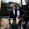 Arnold Schwarzenegger arrive à Thal, en Autriche, dans sa ville natale, pour y découvrir son musée, le 6 octobre 2011