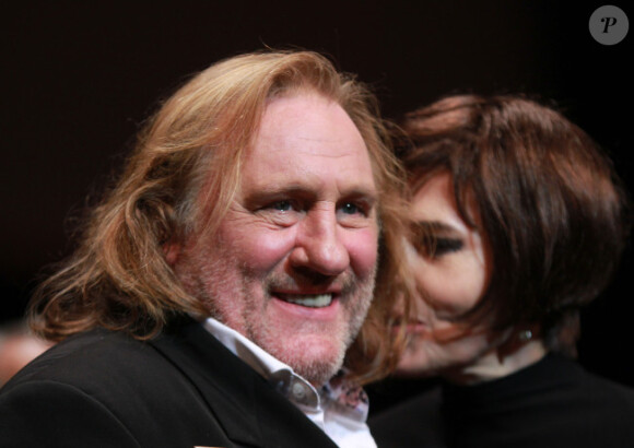 Gérard Depardieu et Fanny Ardant à Lyon le 8 octobre. Il y a reçu le Prix Lumière.