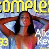 Sculpturale, la reine de la soul Alicia Keys pose en couverture du magazine Complex d'octobre 2007.