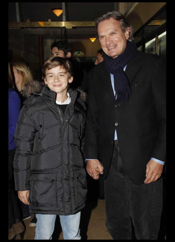 François Eric Gendron et son fils Maxime lors de la générale du On Alone Man Show de Pascal Légitimus au Palace à Paris le 17 octobre 2011 