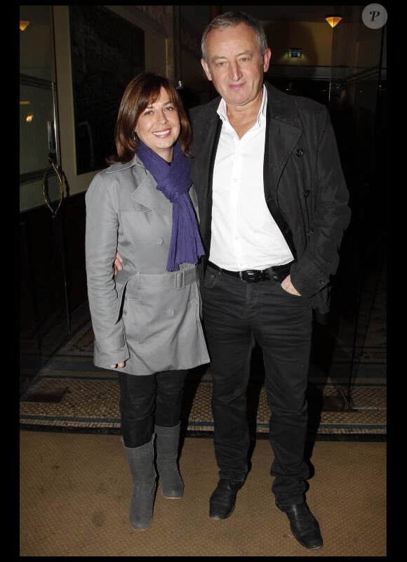 Yann Queffelec et sa femme Servane lors de la générale du On Alone Man Show de Pascal Légitimus au Palace à Paris le 17 octobre 2011 