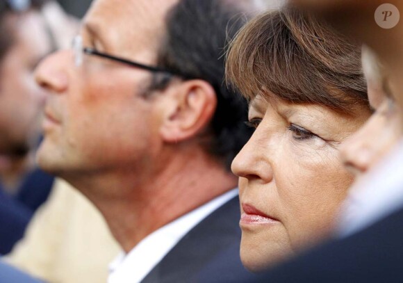François Hollande et Martine Aubry, à La Rochelle, le 25 août 2011.
