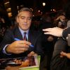 George Clooney présente, à Paris, son film Les Marches du pouvoir. Le 18 octobre 2011