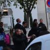 Nicolas Sarkozy quitte la Clinique de la Muette, Paris, le 21 octobre 2011