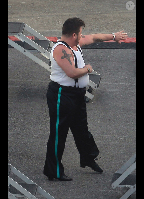 Chaz Bono le 18 octobre à Los Angeles en pleine répétition de Dancing with the Stars