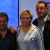 Christian Clavier, Muriel Robin et Jean Reno pour la conférence de presse à Lille d'On ne choisit pas sa famille le 26 octobre 2011