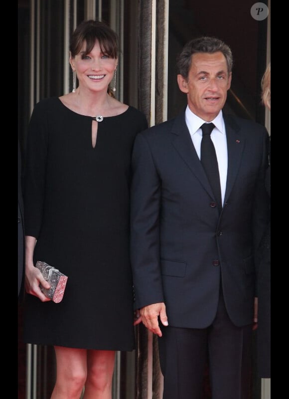 Carla Bruni et Nicolas Sarkozy, en mai 2011 à Deauville.