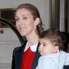 Céline Dion et son fils, à New York, le 16 septembre 2011.