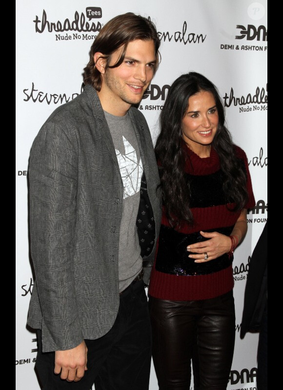 Ashton Kutcher et Demi Moore en avril 2011 à Los Angeles.