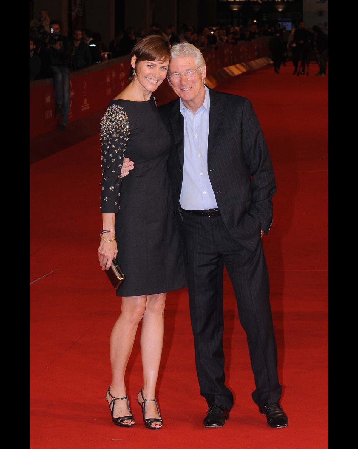 Photo : Richard Gere et Carey Lowell au festival de Rome pour la projection  des Moissons du ciel de Terrence Malick, le 3 novembre 2011. - Purepeople