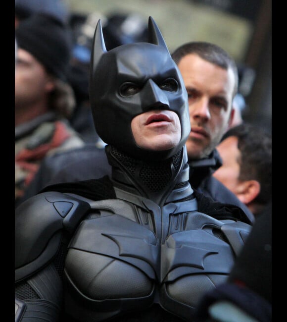 Christian Bale sur le tournage de Dark Knight Rises le 6 novembre à New York.