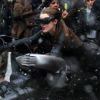 Anne Hathaway sur le tournage de Dark Knight Rises le 6 novembre à New York.