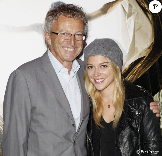 Nelson Monfort et sa fille Victoria à l'avant-première de Rhum Express, le mardi 8 novembre 2011, à Paris.