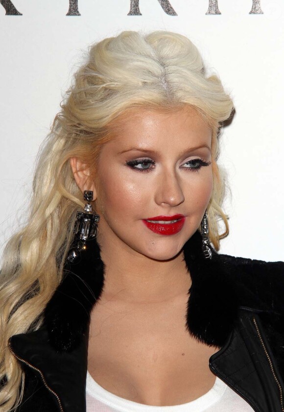 Christina Aguilera au lancement du jeu vidéo The Elder Scrolls V : Skyrim, à Los Angeles, le 8 novembre 2011.
