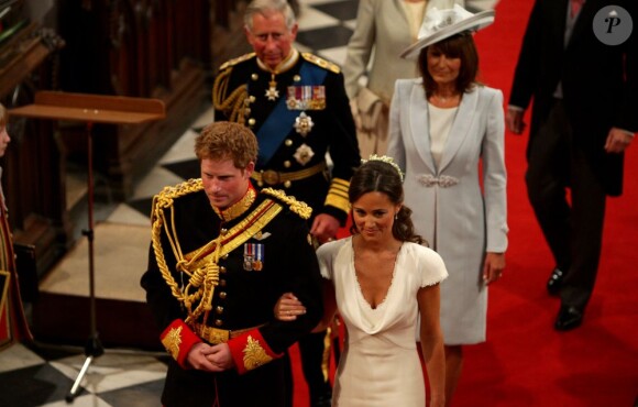 Pippa Middleton et le prince Harry lors du mariage de Will et Kate, le 29 avril 2011.