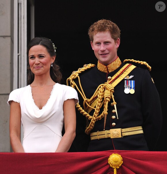 Pippa Middleton et le prince Harry lors du mariage de Will et Kate, le 29 avril 2011.