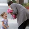 Jennifer Garner, enceinte, et son adorable Seraphina, le 16 novembre 2011 à Los Angeles