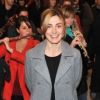 Coup d'envoi de l'opération Orchestres en fête, du 18 au 27 novembre 2011, dans toute la France. La marraine Julie Gayet pose, lors du lancement, à la Gare du Nord, à Paris.
